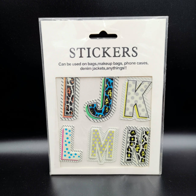 Alphabet Sticker Patches (6 Stickers) DIY For Bags, Laptops, Clothing and any Material - Offer Hunts