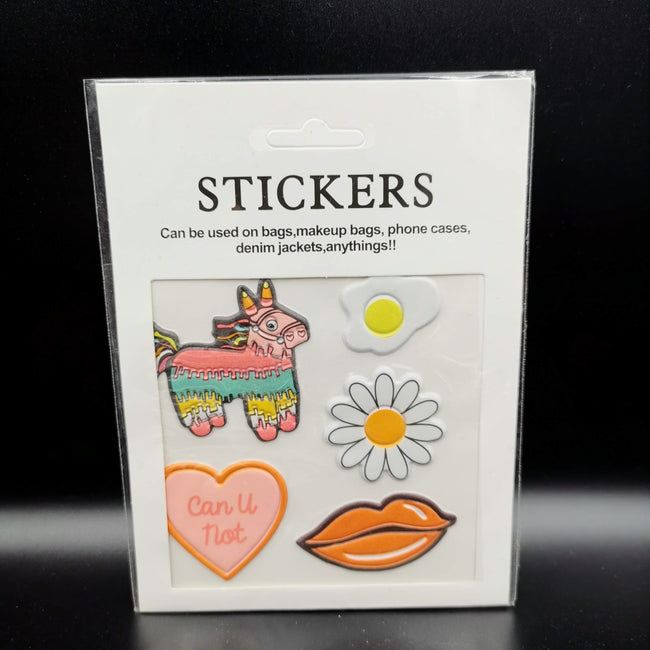 Horse Egg Heart Sticker Patches (5 Stickers) DIY For Bags, Laptops, Clothing and any Material - Offer Hunts