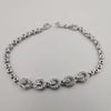 24K White Gold Plated Horseshoe Design Diamond Bracelet - Clear - Offer Hunts