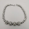 24K White Gold Plated Flower Diamond Bracelet - Clear - Offer Hunts