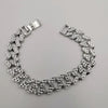 24K White Gold Plated Chain Link Design - Clear - Offer Hunts