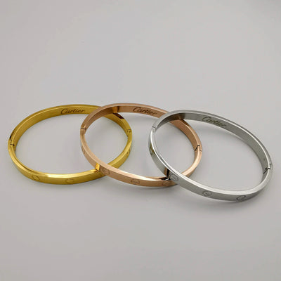 Cartier Stainless Steel Bracelet Set - Thick 6mm - 3 Pieces - Offer Hunts