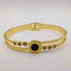 Bvlga.ri Clone Solo Black Tri Zirconia - Stainless Steel 18K Gold Plated Bracelet - Offer Hunts