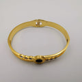 Bvlga.ri Clone Solo Black Tri Zirconia - Stainless Steel 18K Gold Plated Bracelet - Offer Hunts