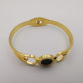 Bvlga.ri Clone Solo Black Bi Zirconia - Stainless Steel 18K Gold Plated Bracelet - Offer Hunts