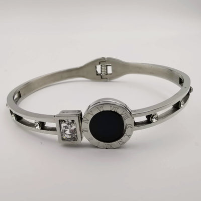 Bvlga.ri Clone Solo Black Square Zirconia - Stainless Steel - Offer Hunts