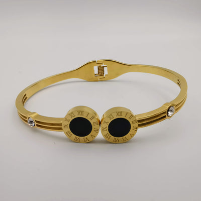 Bvlga.ri Clone Double Black - Stainless Steel 18K Gold Plated Bracelet - Offer Hunts