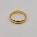 Wedding Band Ring - D Shaped - 24K Rose Gold Plate - Offer Hunts