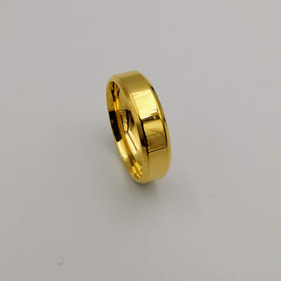 Wedding Band Ring - Laser Smoothed Edges - 24K Gold Plate - Offer Hunts