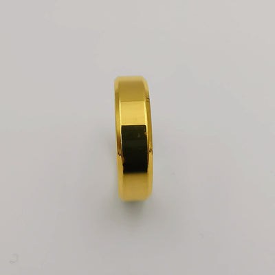 Wedding Band Ring - Laser Smoothed Edges - 24K Gold Plate - Offer Hunts