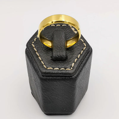 Wedding Band Ring - Laser Smoothed Edges - 24K Gold Plate - Offer Hunts