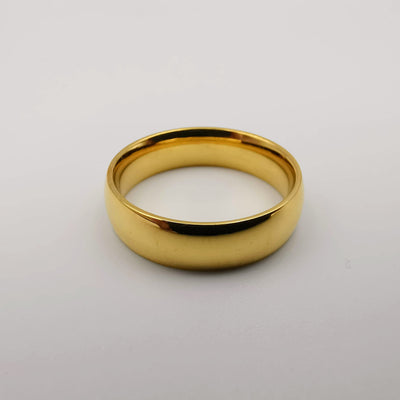 Wedding Band Ring - Laser Smoothed Edges - 24K Gold Plate - Offer Hunts