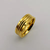 Wedding Band Ring - Engraved Design - 24K Yellow Gold Plate - Offer Hunts