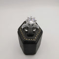Princess Simulated Diamond Ring - 24K White Gold Plate - Offer Hunts
