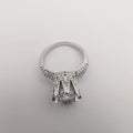 Princess Simulated Diamond Ring - 24K White Gold Plate - Offer Hunts