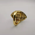 Oval Colorful Stone Ring - 24K Gold Plate - Offer Hunts