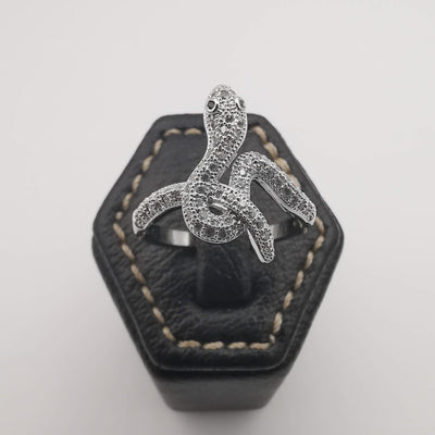 Snake Ring - 24K White Gold Plate - Offer Hunts