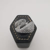 Swan Ring Adjustable Size - 24K White Gold Plate - Offer Hunts