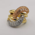 Tri-Color Entangled Ring - 24K Gold Plate - Offer Hunts