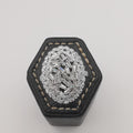 Oval Clear Crystal Ring - 24K White Gold Plate - Offer Hunts