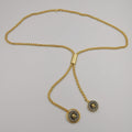 24K Gold Plated Versac.e Dual Danglers Necklace - Offer Hunts