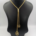 24K Gold Plated Versac.e Dual Danglers Necklace - Offer Hunts