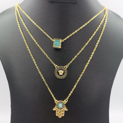 24K Gold Plated 3 Layer Necklace - Offer Hunts