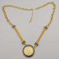 24K Gold Plated Givench.y Elegance Coin Necklace - Offer Hunts