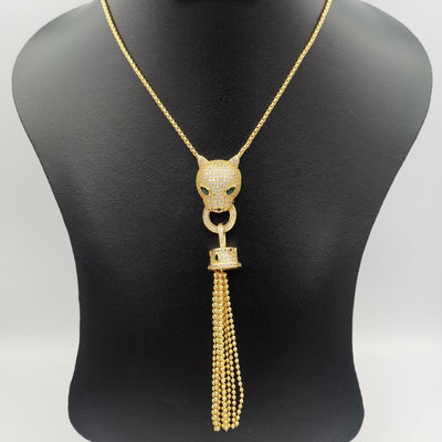24K Gold Plated Panther Necklace - Offer Hunts