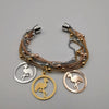 14K Gold Plated Flamingo Charm Bracelet - Magnetic Clasp - Offer Hunts
