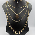 Crystal Desire 5 Layer Necklace - Golden and Silver - Offer Hunts