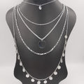 Crystal Desire 5 Layer Necklace - Golden and Silver - Offer Hunts