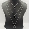 Five Petal 3 Layer Necklace - Golden, Rose Gold and Silver - Offer Hunts