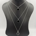 Five Petal 3 Layer Necklace - Golden, Rose Gold and Silver - Offer Hunts