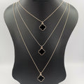 Van Cl.eef Four Petal 3 Layer Necklace - Golden, Rose Gold and Silver - Offer Hunts