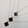 Van Cl.eef Four Petal 3 Layer Necklace - Golden, Rose Gold and Silver - Offer Hunts