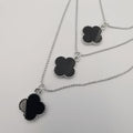 Van Cl.eef Four Petal 3 Layer Necklace - Golden, Rose Gold and Silver - Offer Hunts