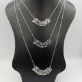 Thick Clouds 3 Layer Necklace - Golden and Silver - Offer Hunts