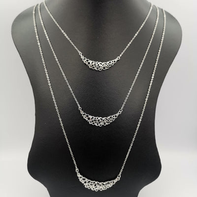Foggy Clouds 3 Layer Necklace - Golden and Silver - Offer Hunts