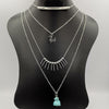 Elegant Stone Dangler 4 Layer Necklace - 3 Colors - Offer Hunts