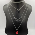 Elegant Stone Dangler 4 Layer Necklace - 3 Colors - Offer Hunts