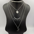 Elegant Stone Dangler 4 Layer Necklace - 3 Colors - Offer Hunts