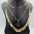 Heaven Star 3 Layer Necklace - Golden and Silver - Offer Hunts