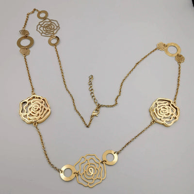 Sparkle Blossom Necklace - Golden and Silver - Offer Hunts