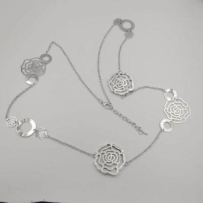 Sparkle Blossom Necklace - Golden and Silver - Offer Hunts