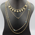Heart Evil Eye Protector - 4 Layer Necklace - 3 Designs - Offer Hunts