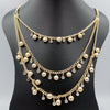 Bright Sphere with Zirconia Danglers - 3 Layer Golden Necklace - Offer Hunts