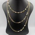 Round Small Size Danglers 3 Layer Necklace - Golden, Rose Gold and Silver - Offer Hunts