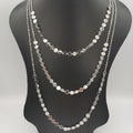 Round Small Size Danglers 3 Layer Necklace - Golden, Rose Gold and Silver - Offer Hunts