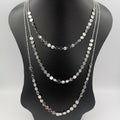 Round Small Size Danglers 3 Layer Necklace - Golden, Rose Gold and Silver - Offer Hunts